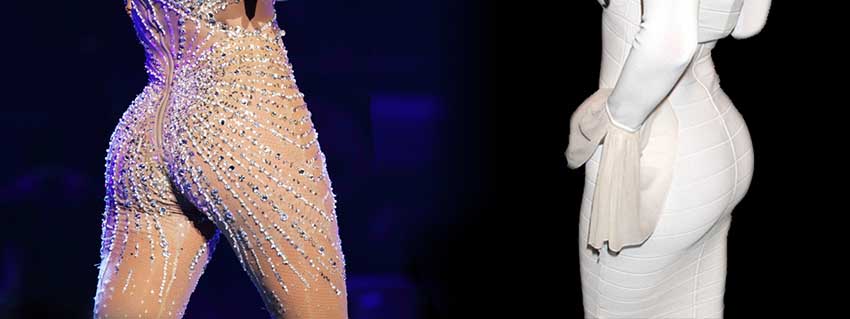 Jennifer Lopez & Kim Kardashian Buttocks